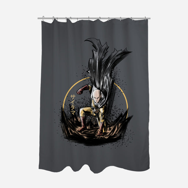 Unstoppable Punch-none polyester shower curtain-Lorets