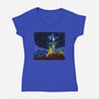 Pizza Wars-womens v-neck tee-ugurbs