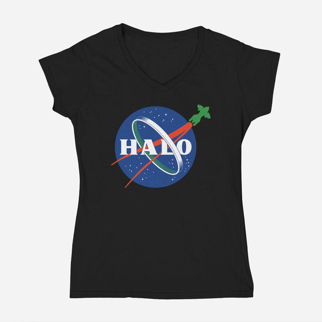 The Halo Space Agency-womens v-neck tee-DCLawrence