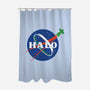 The Halo Space Agency-none polyester shower curtain-DCLawrence