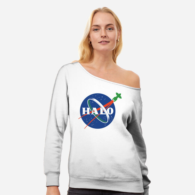 The Halo Space Agency-womens off shoulder sweatshirt-DCLawrence