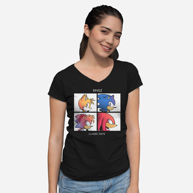 Ringz-womens v-neck tee-Gazo1a