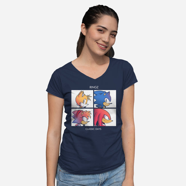 Ringz-womens v-neck tee-Gazo1a