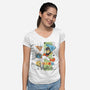 Coast to Coast-womens v-neck tee-Arinesart