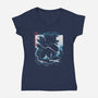 Kaiju-womens v-neck tee-Maxman58