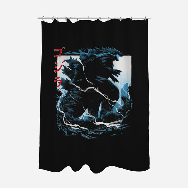 Kaiju-none polyester shower curtain-Maxman58