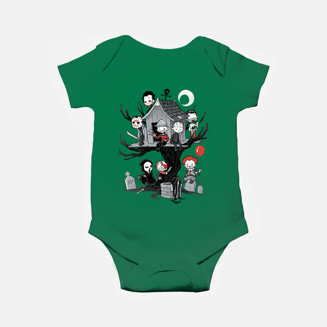 Horror Tree House-baby basic onesie-DoOomcat