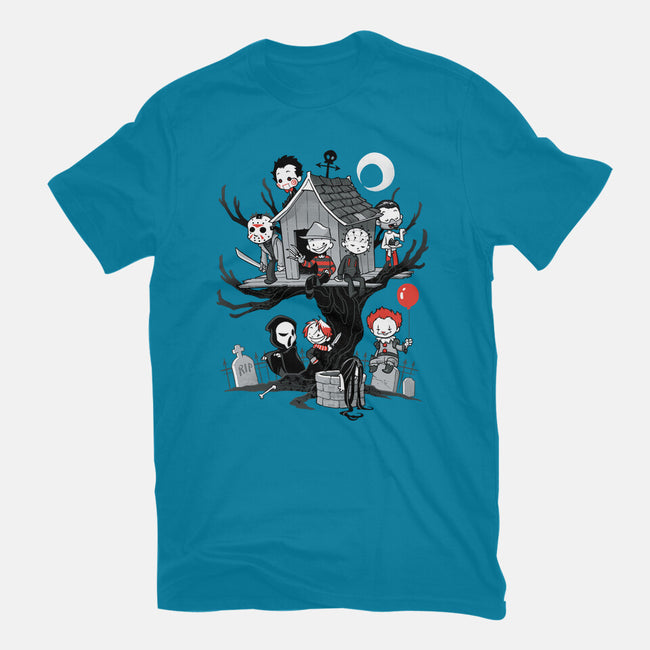 Horror Tree House-womens basic tee-DoOomcat