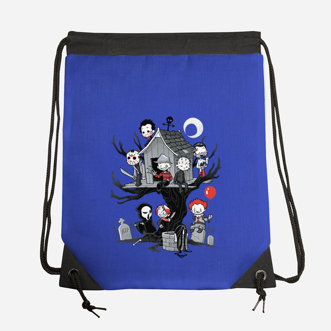 Horror Tree House-none drawstring bag-DoOomcat