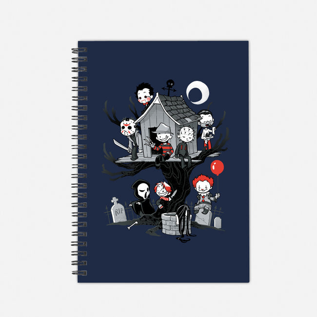 Horror Tree House-none dot grid notebook-DoOomcat