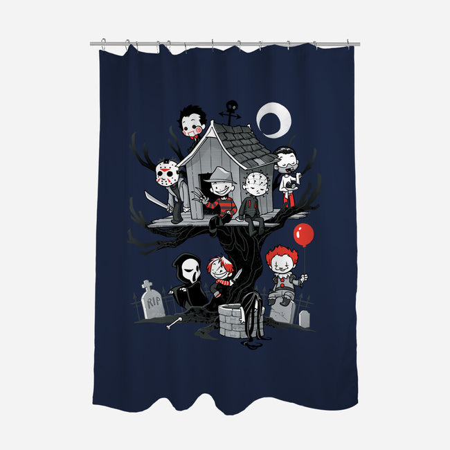 Horror Tree House-none polyester shower curtain-DoOomcat
