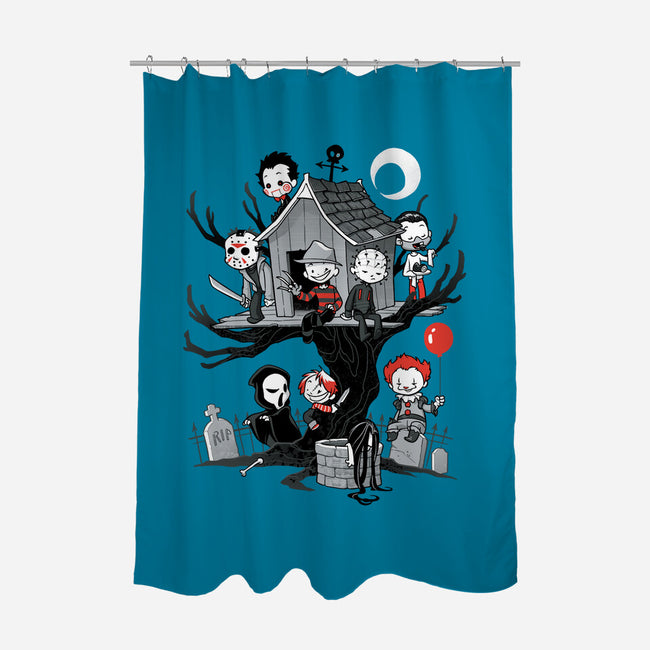 Horror Tree House-none polyester shower curtain-DoOomcat