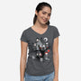 Horror Tree House-womens v-neck tee-DoOomcat