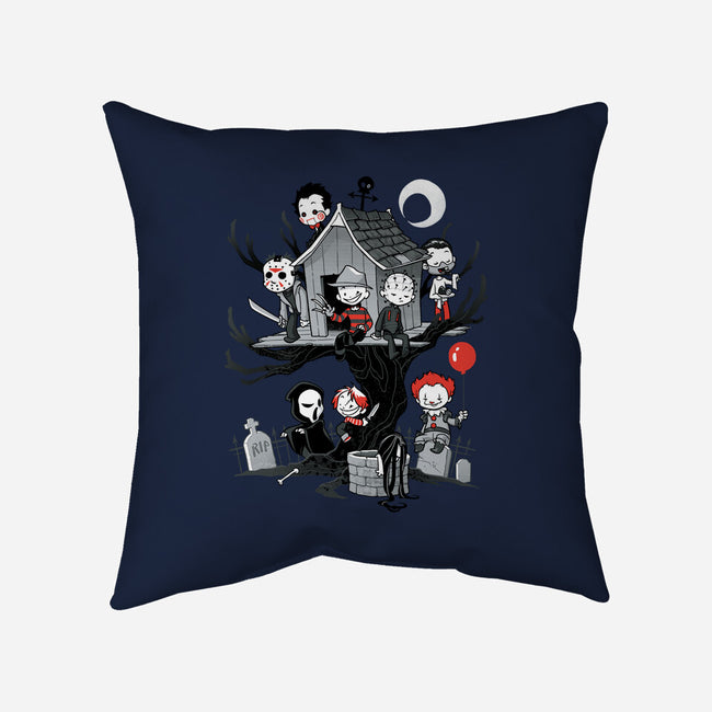 Horror Tree House-none removable cover w insert throw pillow-DoOomcat
