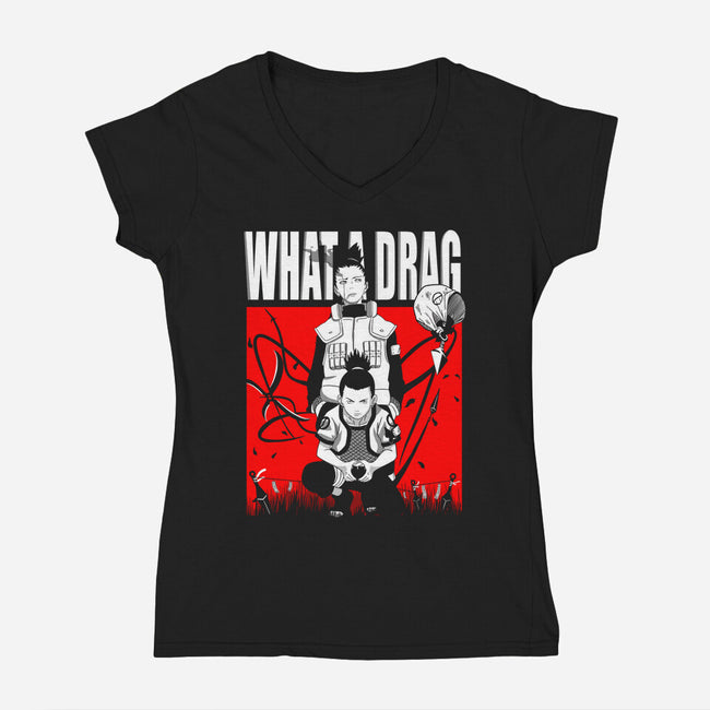 What A Drag-womens v-neck tee-constantine2454