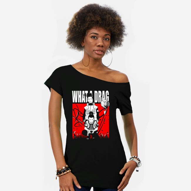 What A Drag-womens off shoulder tee-constantine2454