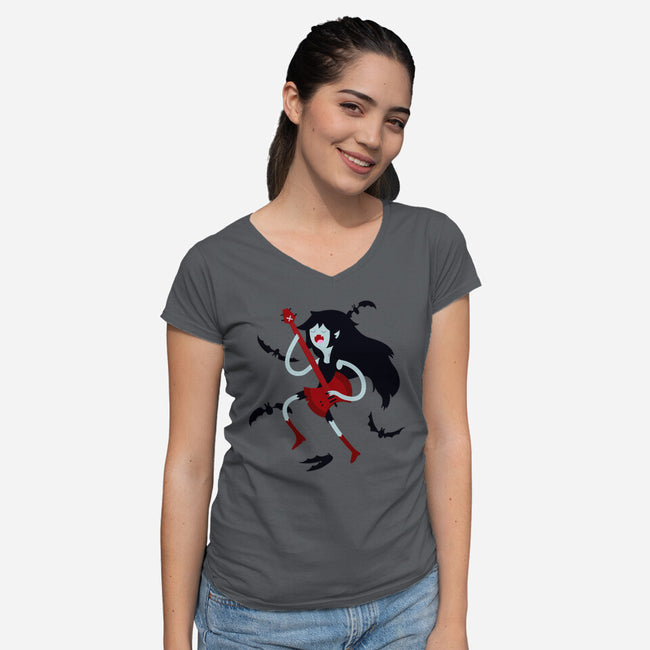 Vampire Song-womens v-neck tee-Agu Luque