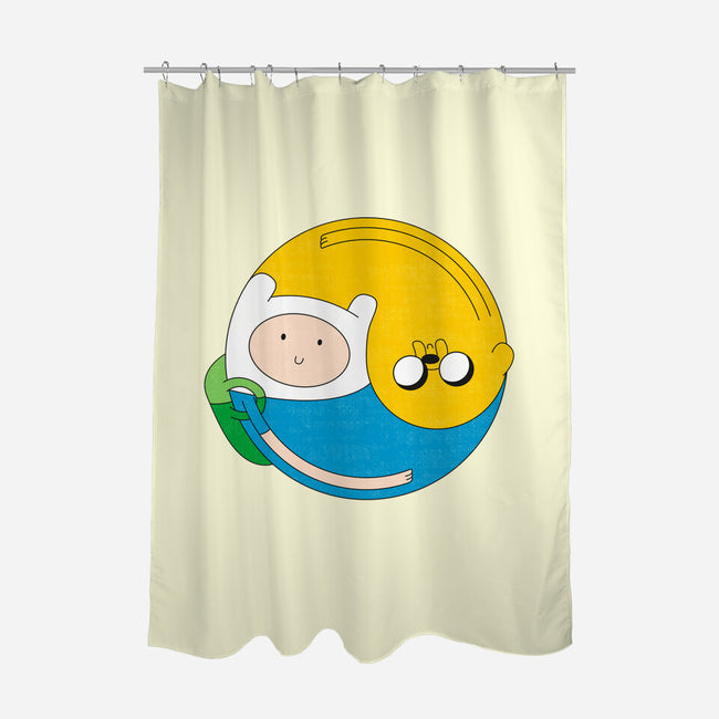 Adventurer Balance-none polyester shower curtain-Agu Luque
