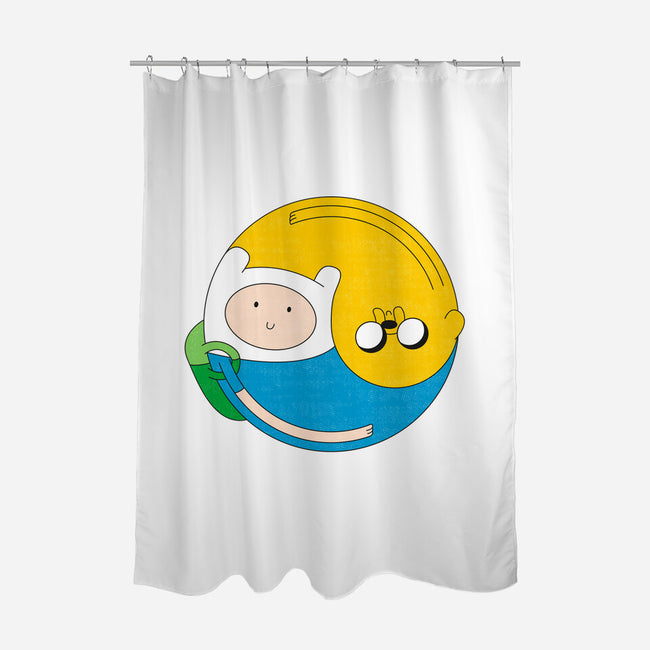 Adventurer Balance-none polyester shower curtain-Agu Luque