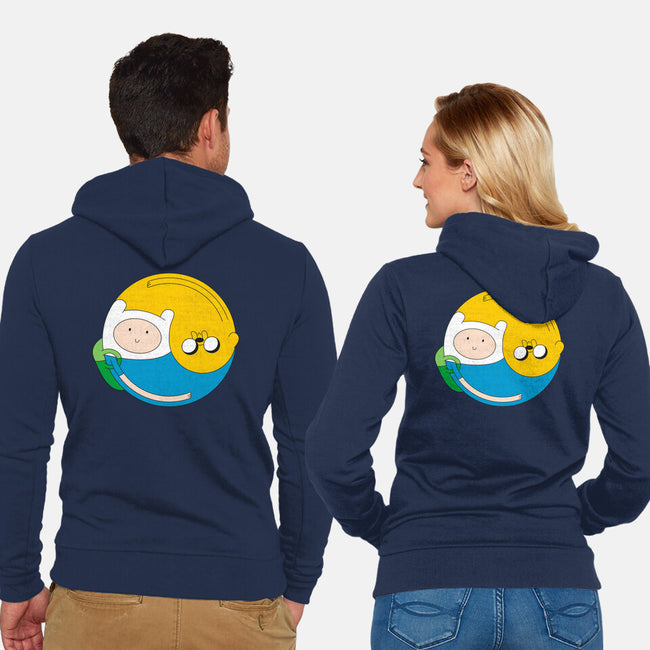 Adventurer Balance-unisex zip-up sweatshirt-Agu Luque