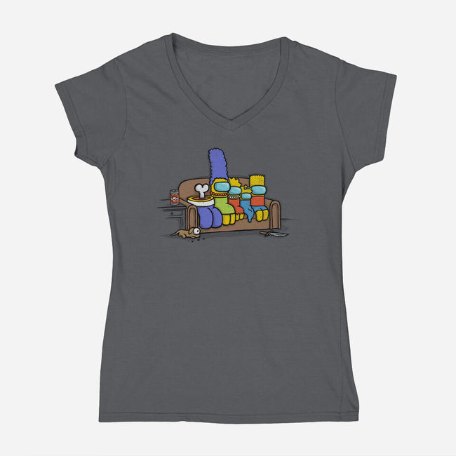 The Boy Is Sus-womens v-neck tee-kg07
