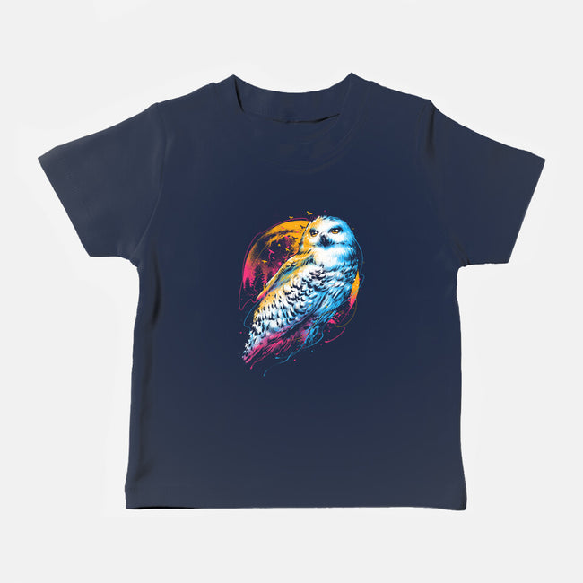 Colorful Owl-baby basic tee-glitchygorilla