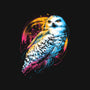 Colorful Owl-womens basic tee-glitchygorilla