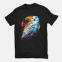 Colorful Owl-womens fitted tee-glitchygorilla