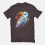 Colorful Owl-womens fitted tee-glitchygorilla