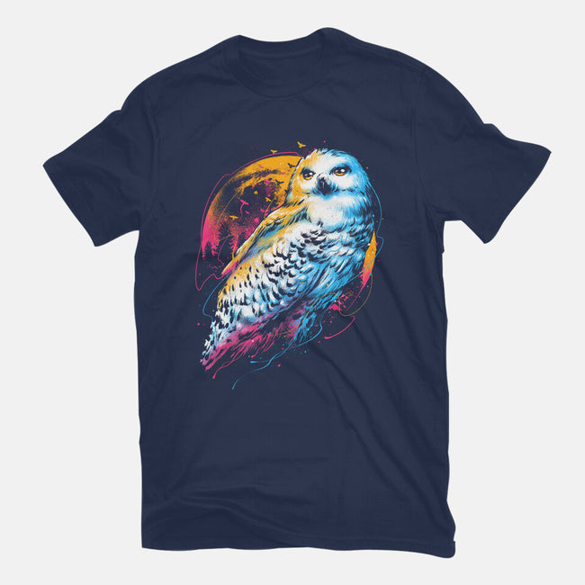 Colorful Owl-youth basic tee-glitchygorilla