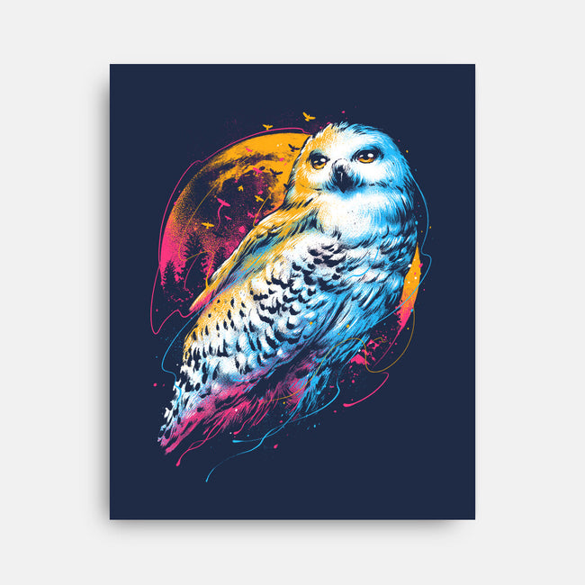 Colorful Owl-none stretched canvas-glitchygorilla