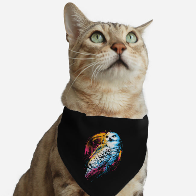 Colorful Owl-cat adjustable pet collar-glitchygorilla