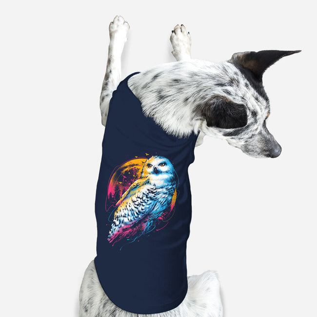 Colorful Owl-dog basic pet tank-glitchygorilla