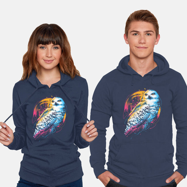 Colorful Owl-unisex pullover sweatshirt-glitchygorilla