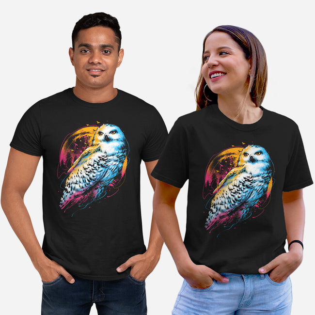 Colorful Owl-unisex basic tee-glitchygorilla