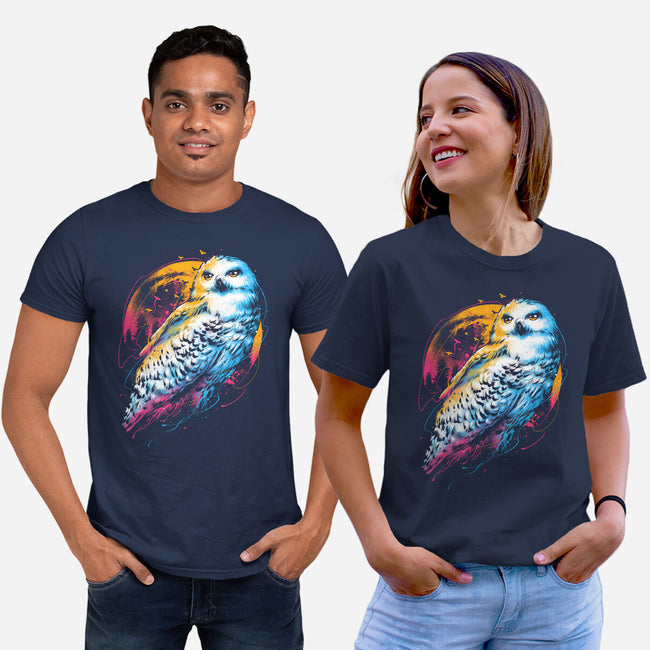 Colorful Owl-unisex basic tee-glitchygorilla