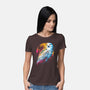 Colorful Owl-womens basic tee-glitchygorilla
