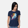 Colorful Owl-womens basic tee-glitchygorilla