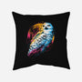 Colorful Owl-none removable cover w insert throw pillow-glitchygorilla