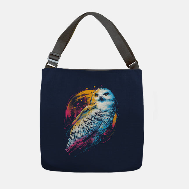 Colorful Owl-none adjustable tote-glitchygorilla