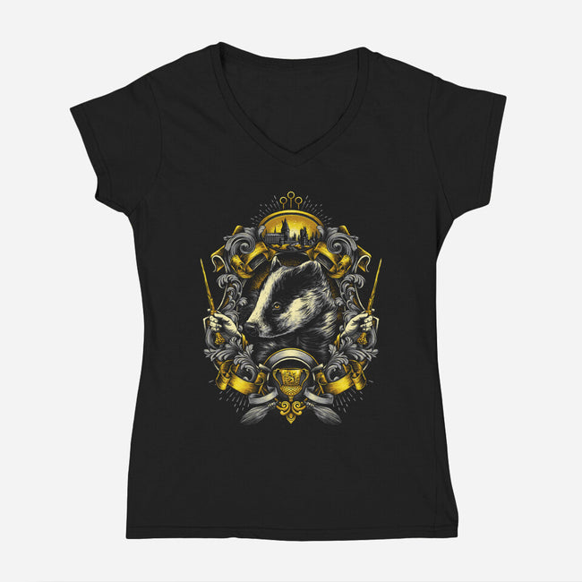 House of the Loyal-womens v-neck tee-glitchygorilla