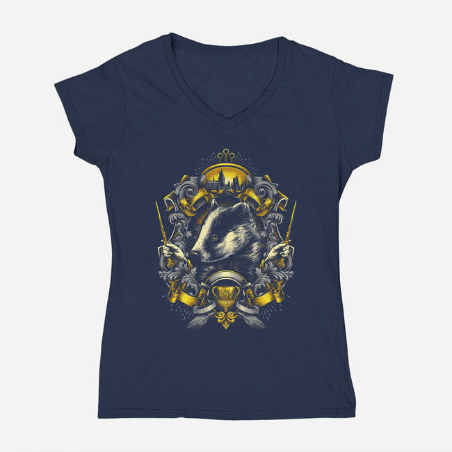 House of the Loyal-womens v-neck tee-glitchygorilla