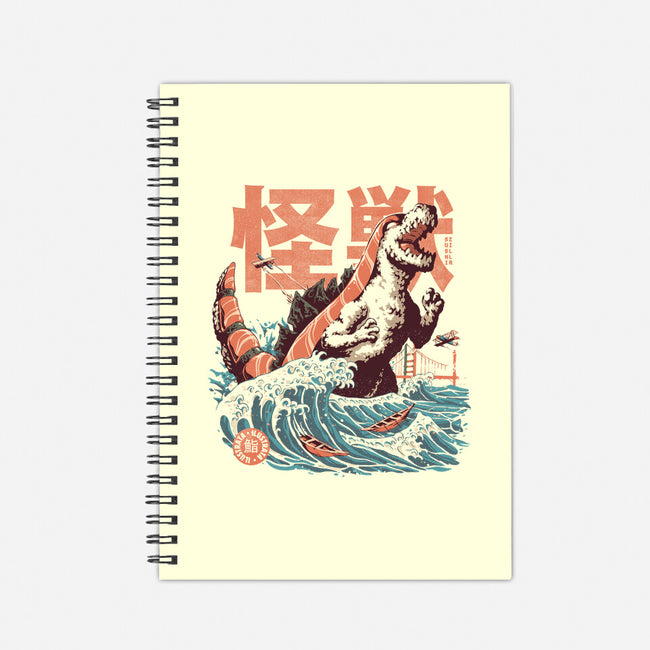 Sushizilla-none dot grid notebook-ilustrata