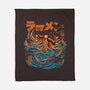 Dark Great Ramen Off Kanagawa-none fleece blanket-ilustrata