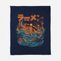 Dark Great Ramen Off Kanagawa-none fleece blanket-ilustrata