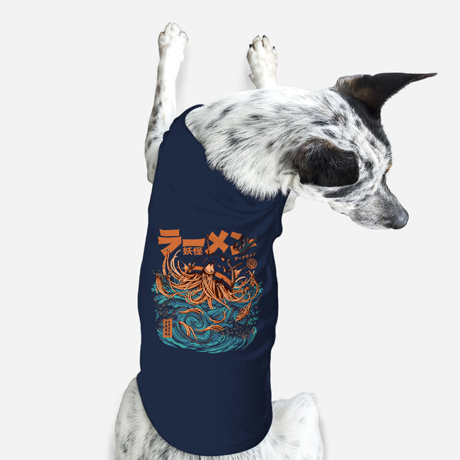 Dark Great Ramen Off Kanagawa-dog basic pet tank-ilustrata