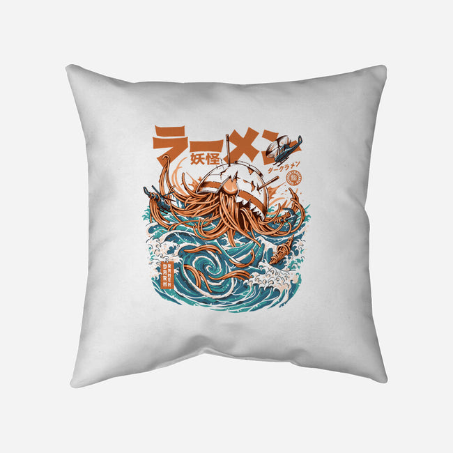 Dark Great Ramen Off Kanagawa-none removable cover w insert throw pillow-ilustrata