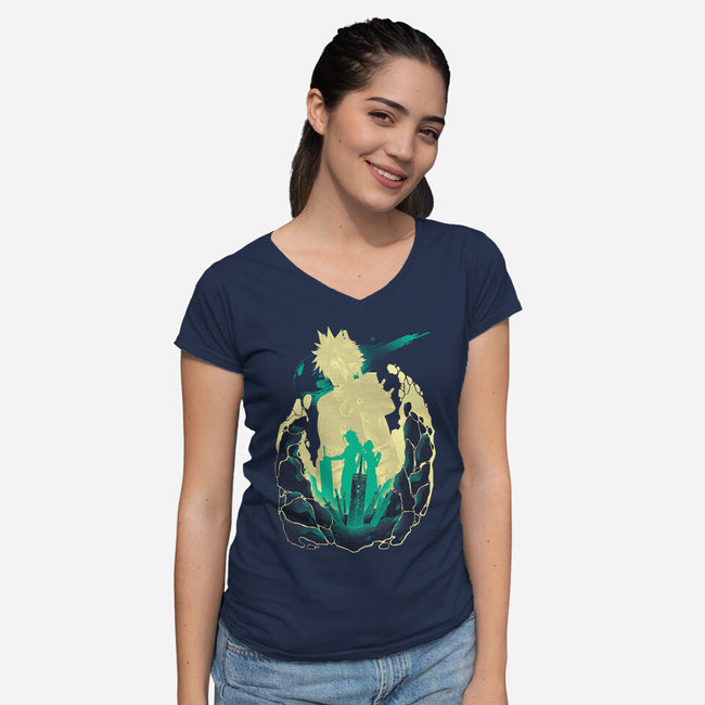 Buster Sword Successor-womens v-neck tee-hypertwenty