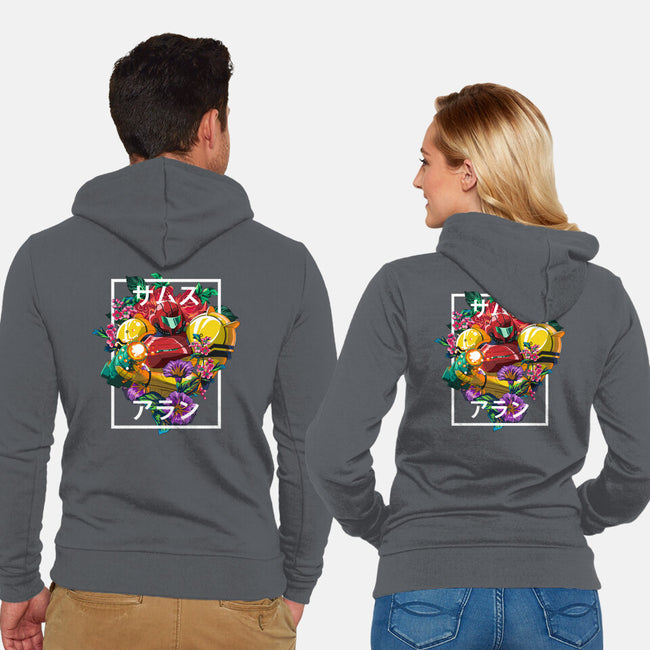 Intergalactic Bounty Hunter-unisex zip-up sweatshirt-manoystee