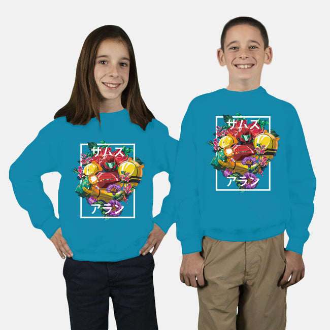 Intergalactic Bounty Hunter-youth crew neck sweatshirt-manoystee